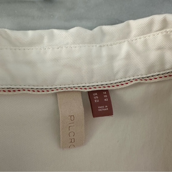 Pilcro Sleeveless White Button-Down Midi Dress - Picture 14 of 16